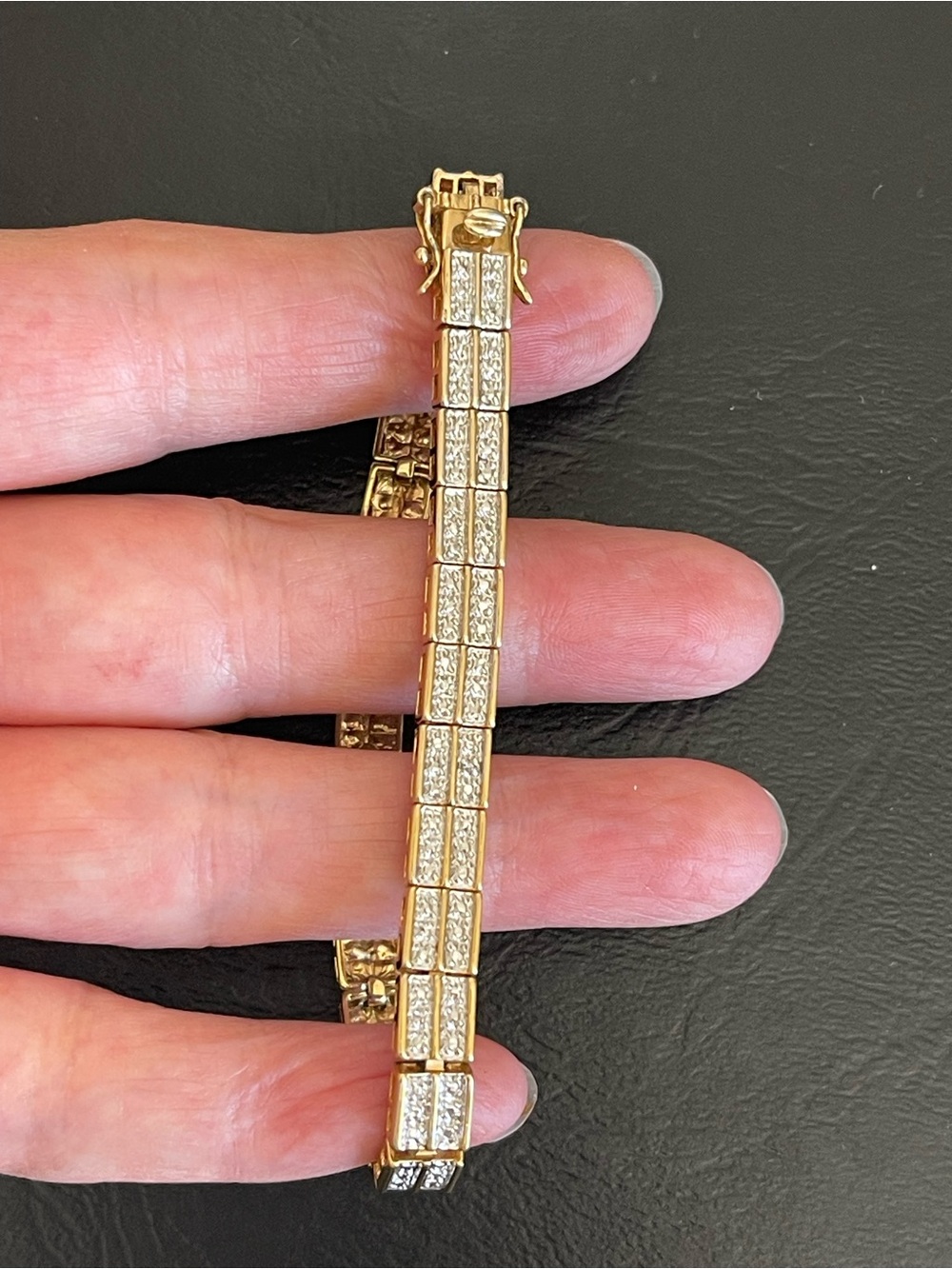 Ross Simons gold over 925 sterling silver Tennis Bracelet.